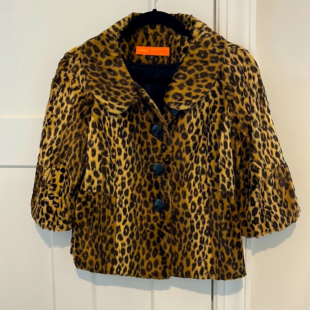 Cynthia by Cynthia Steffe Leopard jacket- sz Medium